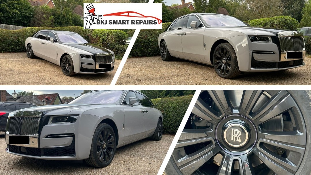 Rolls-Royce Ghost with its wheels refinished by BKJ Smart Repairs